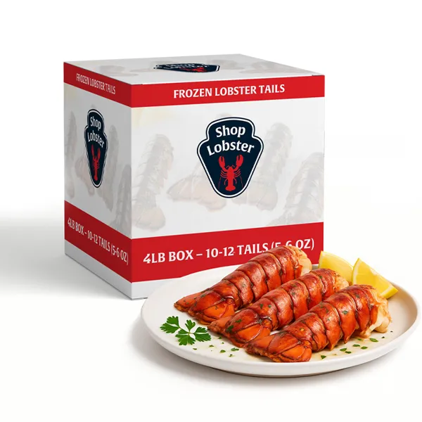 4 lb Maine Lobster Tails Family Box – 10–12 Tails (5–6 oz each, Frozen)
