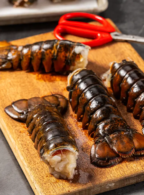 Preparing Split Lobster Tails