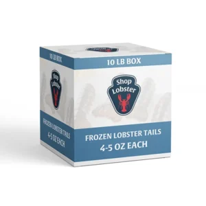10 lb bulk box of frozen Maine lobster tails – 4 to 5 oz each, wild-caught and vacuum-sealed